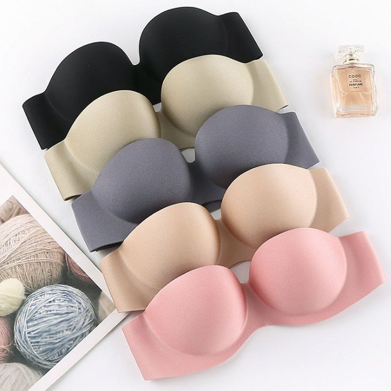 Nouveau produit d'été soutien-gorge invisible sans bretelles antidérapant robe de mariée beau dos sans bretelles de soutien-gorge sexy push-up sous-vêtements confortables