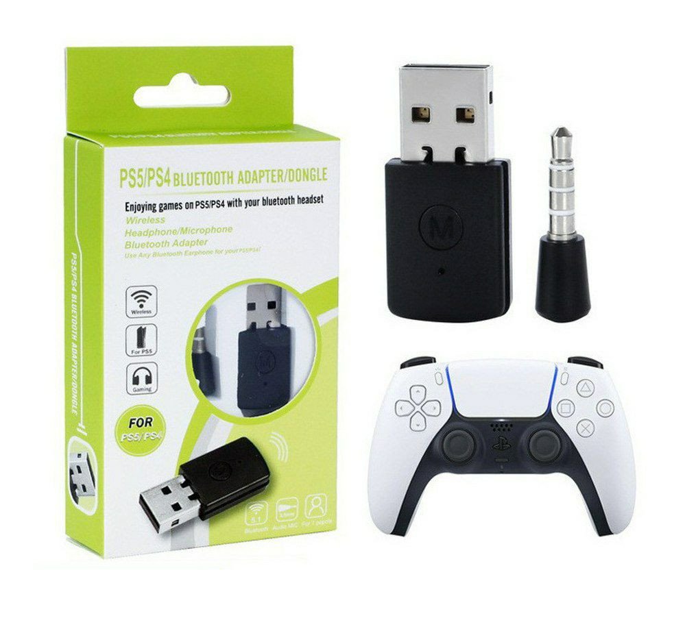 Adaptateur Bluetooth USB 5.0 pour PS5 et PS4, récepteur audio sans fil pour manette de jeu et casque Bluetooth.