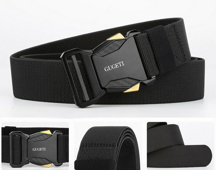 Ceinture de pantalon tactique extensible War 15 pour hommes, ceinture de sport simple et haut de gamme, ceinture pour hommes en alliage à la mode et polyvalent