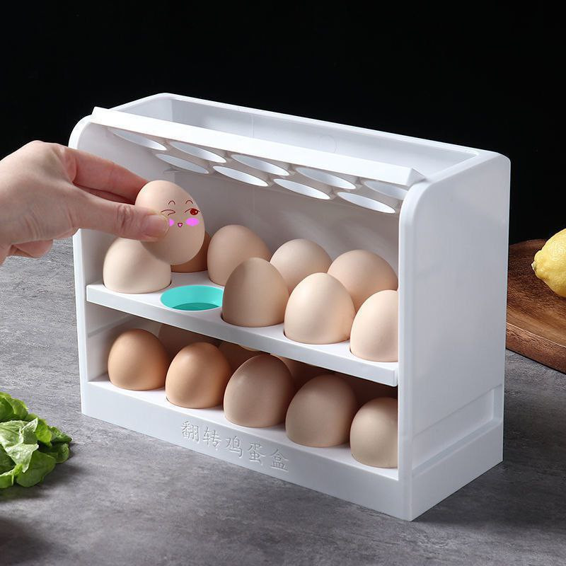 Plateau à œufs de rangement de cuisine en ABS, 30 pièces, porte latérale antichute du réfrigérateur, boîte à œufs spéciale, boîte de rangement des œufs