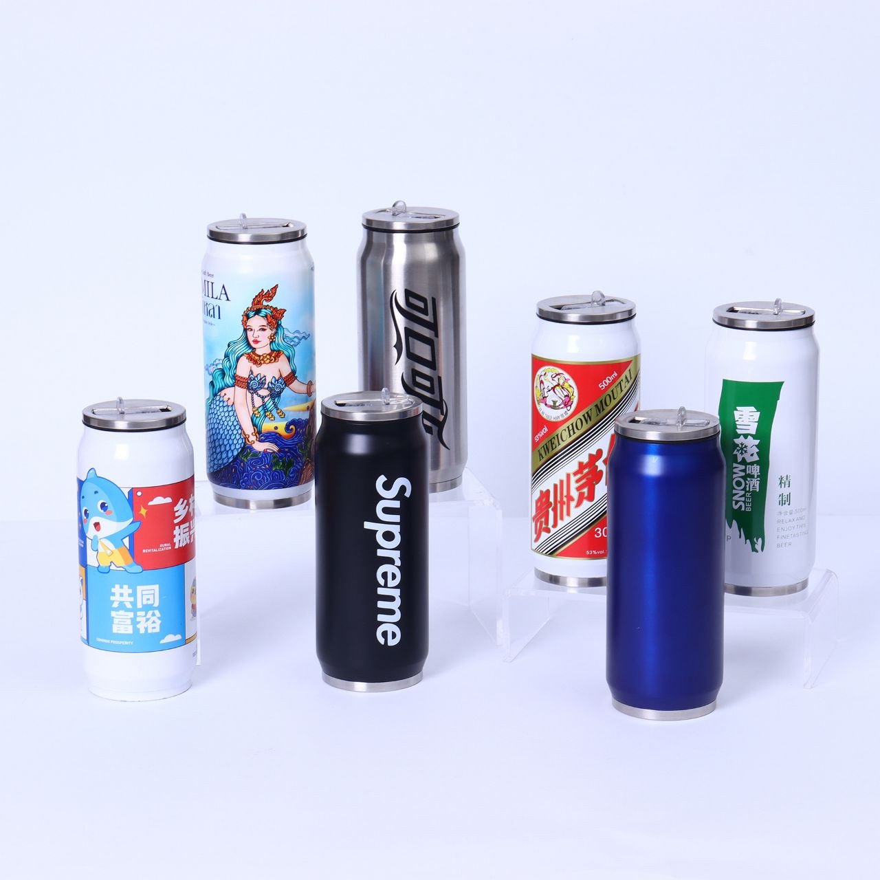 Nouveau Coke créatif peut 304 tasse thermos en acier inoxydable portable double couche sous vide épaissi peut tasse d'eau en gros 500ml