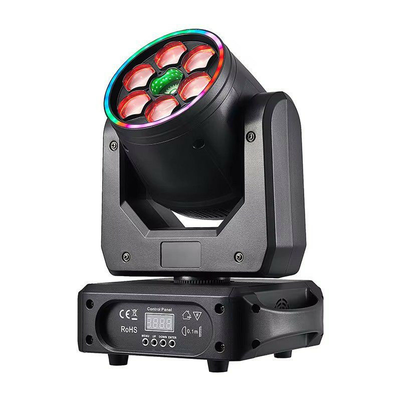 lyre LED est une lumière de scène mobile de type "Wash" ou "Bee Eye", équipée de 7 LED RGBW de 15W ou 40W selon le modèle.