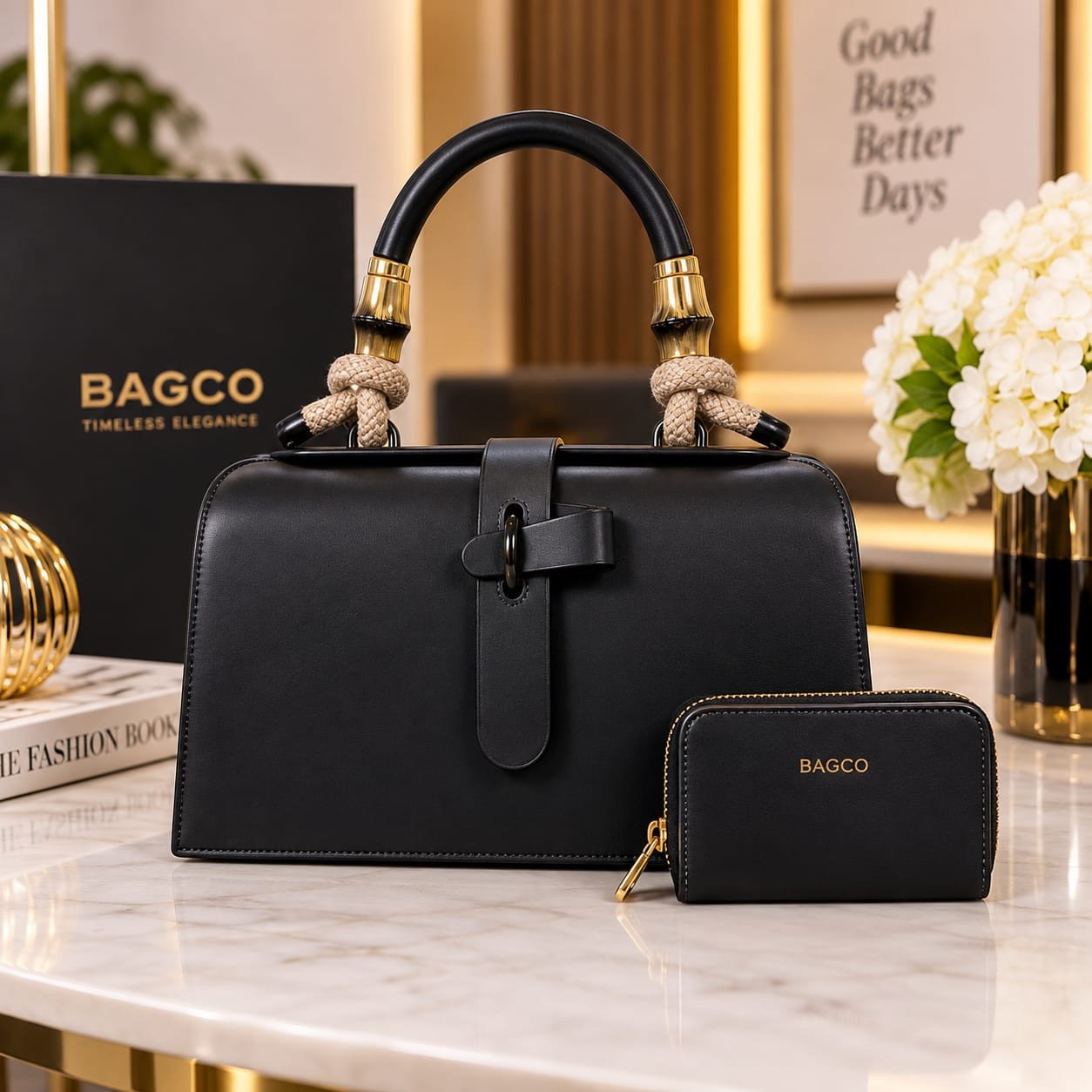 Sacs à main de marque tendance class pour femme en lot de 2-en-1 avec un petit portefeuille ou une pochette assortie).